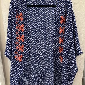 Miss Me Blue & Orange Cover/Cardigan